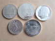     Norwegen: Olav V., 5 x Gedenkmünzen in Silber, siehe unten!