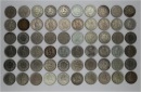     SCHWEIZ, 180 Kursmünzen zu 1 Franken, ab ca. 1899, alles perfekt beidseitig bebildert