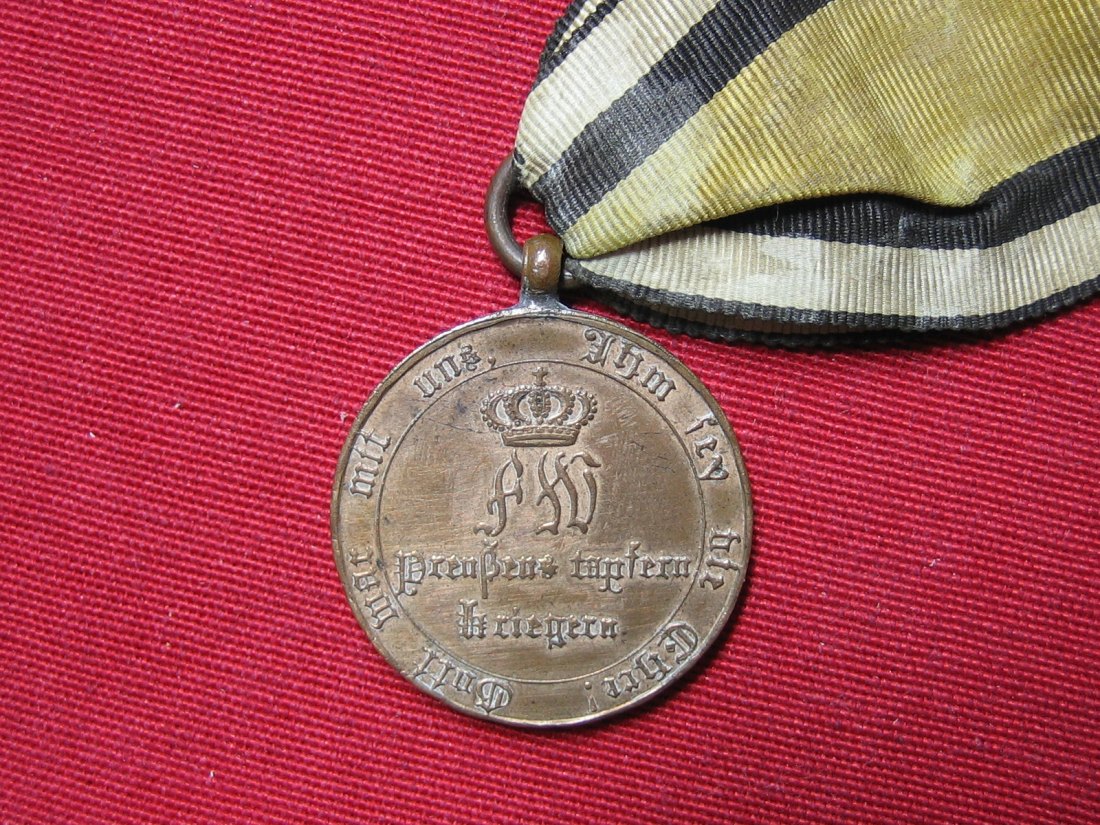  Brandenburg Preussen Friedrich Wilhelm III. 1814 Kriegsdenkmünze Selten!   